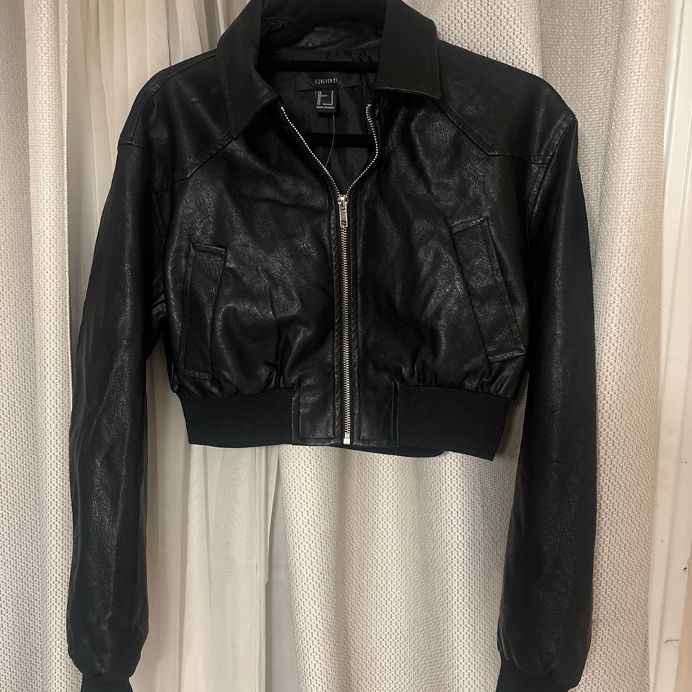 Black Leather Women's Jacket